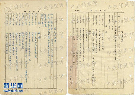 日本战犯铃木启久的部分笔供原文图影。（图/新华网）