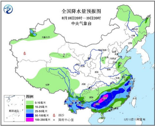 全国降雨预报图